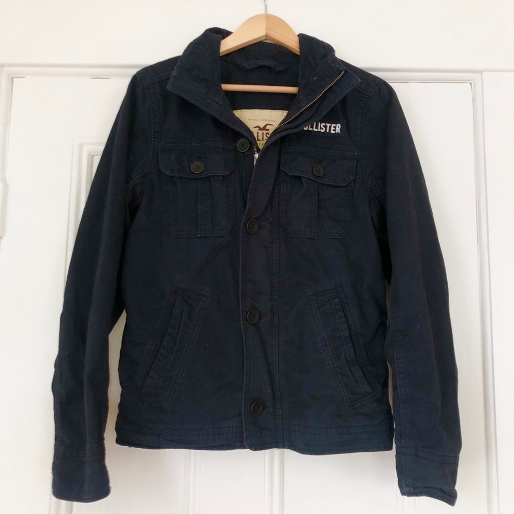 NWOT Hollister Navy Jacket Women’s Size Small - Picture 1 of 8